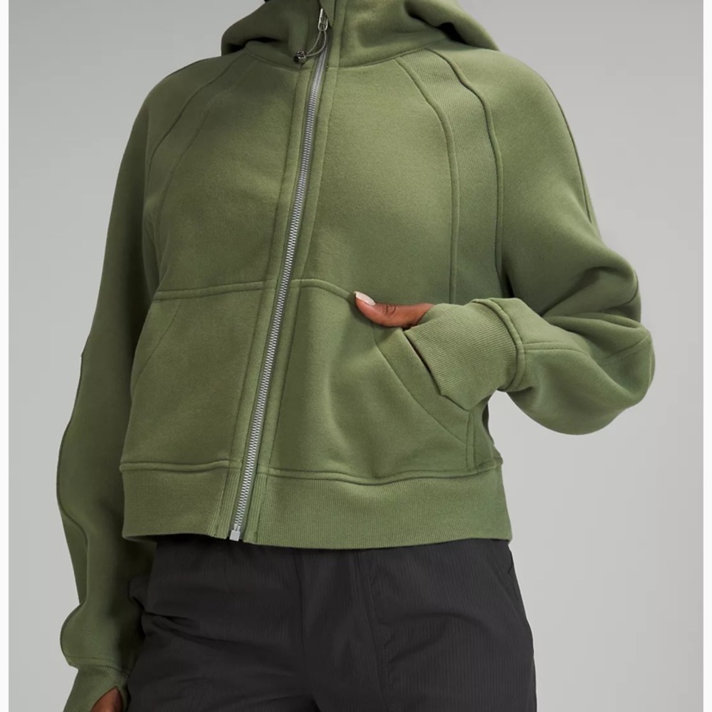 💚LULULEMON SCUBA HOODIE FULL ZIP-GREEN TWILL-M/L-XL/XXL💚 - Picture 9 of 16
